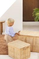 Boîte de rangement en rotin de luxe, boîte de rangement artisanale, écologique, naturelle, décoration intérieure et extérieure, vente en gros du Vietnam