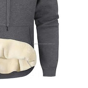 Sudadera sólida para hombre, abrigo cálido de terciopelo de invierno con forro polar grueso, jersey de manga larga, Tops, sudaderas con capucha cómodas - Product Image 6