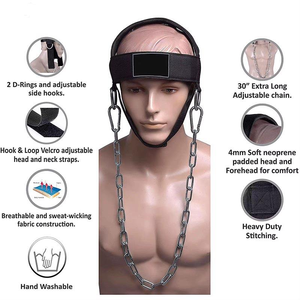 Arnés para Cabeza para Levantamiento de Pesas, Equipo de Entrenamiento para Ejercicios de Cuello, Arnés para Cabeza para Gimnasio - Product Image 5