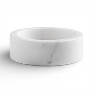 Anillos de Servilleta de Piedra Blanca Mate Suave con Diseño Redondeado Tallado a Mano para Decoración de Comedor Minimalista Única - Product Image 2