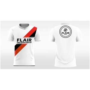 Camiseta de fútbol de poliéster 100% de la mejor calidad, cómoda, transpirable, diseño personalizado, Parte delantera corta, servicio de corte automatizado OEM - Product Image 4
