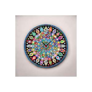 Mandala Motif Color Printed 50cm Wooden <b>Silent</b> Table Wall <b>Clock</b> Gift Product - Product Image 5