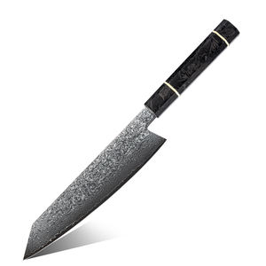 Venta al por mayor personalizado de alta calidad OEM ODM servicio hecho a mano de acero de Damasco con mango brillante cuchillo de Chef japonés venta superior cuchillo - Product Image 1