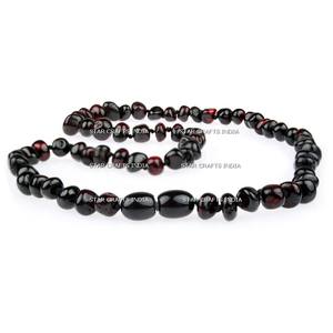 Collar indio hecho a mano para mujer, collar de adorno de resina transparente Popular, cuentas de Lucite blancas, cadenas de rebanadas de resina - Product Image 4