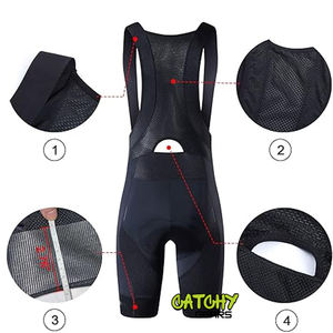 Pantalones Cortos de Ciclismo Unisex Transpirables de Spandex/Poliéster con Acolchado de Gel de Catchy Gears para Recorridos Largos - Product Image 5