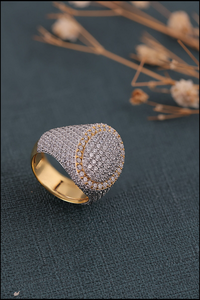 Bague de luxe Hip Hop en moissanite argentée plaquée rhodium, bijou diamant étincelant, fabrication haut de gamme, mode audacieuse, mariage - Product Image 4