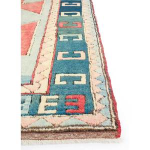 Alfombras de Lana Anudadas a Mano con Diseño Geométrico Nuray, Rectangulares de 9x12, con Patrón Abstracto para Sala de Estar o Dormitorio, Naranja y Rojo - Product Image 4