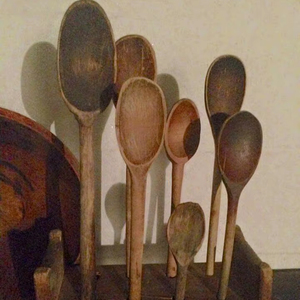 Juego de utensilios de cocina de madera de teca natural o acacia para mezclar con soporte para cuchara Juego de cucharas de cocina de madera y soporte para utensilios - Product Image 4