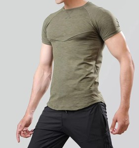 Nuevo diseño logotipo personalizado impreso camisetas hombres contorno rendimiento camiseta entrenamiento gimnasio desgaste camiseta - Product Image 3