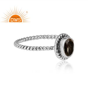 Anillo apilable de piedras preciosas de citrino de plata de ley oxidada más vendido, joyería personalizada para mujer, regalo para ella - Product Image 3