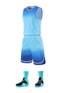 Ensemble d'uniformes d'entraînement de basketball, maillot respirant à séchage rapide, shorts, vente en gros - Product Image 3