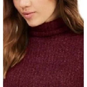 Maglia a Collo Alto Casual in Maglia a Costine per Ragazze Crave Fame, Rossa, Taglia Media, per la Stagione Autunnale - Product Image 2