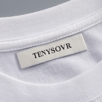 Étiquette principale personnalisée de luxe en satin doux cousu pour vêtements privés