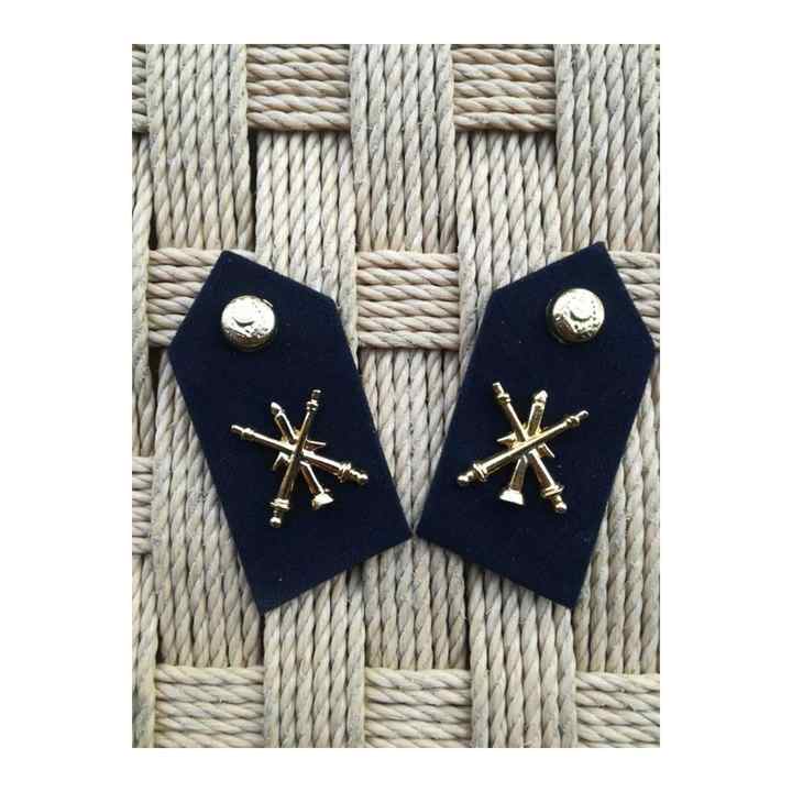 Land Forces Black Color Artillery Officer External Collar Spolet Free Shipping