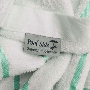 OEM Service Cotton-Polyester <b>Hair</b> Drying Pool <b>Towel</b> Super Absorbent Basic Horizontal Stripe Woven Green Cooling Quick-Dry - Product Image 5