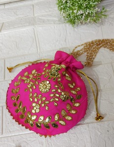 Bolsas de Gota Patti Potli indias hechas a mano bordadas espejo trabajo Festival regalo bolsa para mujeres Diwali Navratri Karwa Chauth favores - Product Image 4