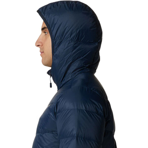 Veste matelassée d'hiver décontractée pour hommes, manteau en toile tissée à fermeture éclair et coupe-vent à capuche et col montant, de couleur noire, Offre Spéciale! - Product Image 5