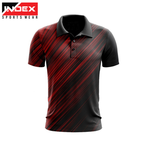 เสื้อโปโลสำหรับผู้ชายเสื้อโพลีเอสเตอร์แบบระเหิดออกแบบได้ตามต้องการมีโลโก้ด้านหน้า - Product Image 1