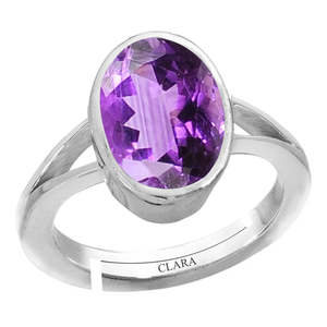 Anillos de Amatista Natural Certificada Katela con Corte Ovalado y Engaste de Diamantes para Uso Diario ¡Compra Ahora! - Product Image 1