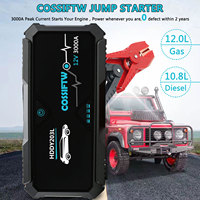 3000A setelan Starter lompatan Lithium mesin Diesel Gas paket baterai kabel Jumper portabel 12V paket lompat Lithium untuk semua kendaraan 12V