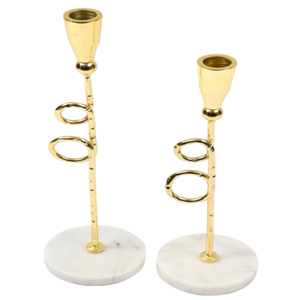 Support à bougies haut en métal fait main, écologique, au design inédit, le plus vendu, pour la décoration de Noël à la maison, finition laiton - Product Image 5