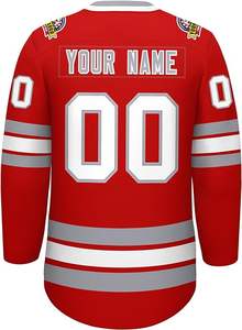 Venta caliente de alta calidad para hombre 2025 Mundo Junior Boy práctica liga de portero impresión por sublimación personalizada camisetas de hockey sobre hielo - Product Image 3