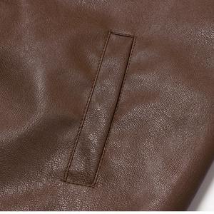 Chaqueta de motorista de cuero Vintage PRIMAVERA/otoño 2025 para hombre, chaqueta informal de calle para exteriores para montar en motocicleta - Product Image 6