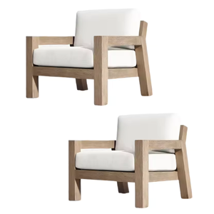 Meubles de salon et de jardin Ensemble de canapés à une place Canapé de jardin au design simple et moderne Canapé à coussin en tissu avec pied en bois - Product Image 5