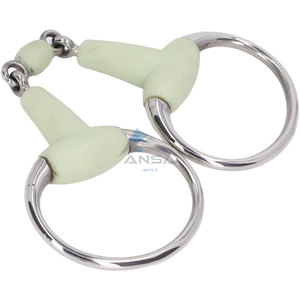 Broca para filete de caballo de acero inoxidable con anillo de rodillo, broca de boca de 125mm, tachuela Ecuestre para entrenamiento y equitación, mayoristas - Product Image 4