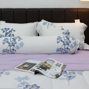 OEKO-TEX 100% Lyocell cho Tencel Sheets Duvet cover Set mượt sang trọng làm mát bộ đồ giường in Dệt Lụa nhiều màu sắc có sẵn - Product Image 4