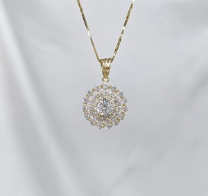 Special Offer VVS Moissanite Diamond Halo Pendant Necklace With 14k Gold Fine Jewelry Minimalist Fashion For Women Fashion - Product Image 1