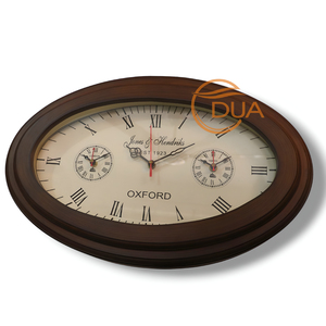 Cổ Vintage-Phong Cách 18-Inch Brass Bằng Gỗ Đồng Hồ Treo Tường Thiết Kế Hiện Đại Thạch Anh Thế Giới Thời Gian Treo Cho Nhà Văn Phòng Trang Trí Nội Thất Phòng Khách - Product Image 6