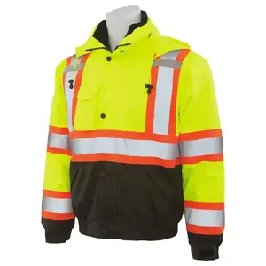 Veste de sécurité respirante pour hommes Veste de sécurité haute visibilité confortable en tissu doux de couleur unie anti-rides avec taille personnalisée - Product Image 2