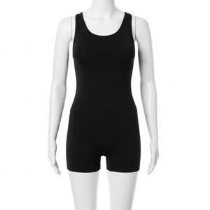 Traje Deportivo Antiestático, Pantalones Cortos, Tela de Poliéster y Elastano, Elástico, Transpirable, Ajustado, Ropa Deportiva para Entrenamiento Activo, Gimnasio y Fitness - Product Image 1