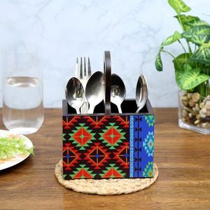 Modern Style Hot Selling High Quality <b>Cutlery</b> Holder in Wood With New Sticker Finished Used for Homes and Hotels - Product Image 5