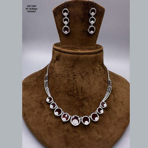 Collier pendentif en Zircon de pierre précieuse noire de mariée ensemble de bijoux de luxe en argent Sterling 925 Zircon bijoux collier boucles d'oreilles ensemble - Product Image 3