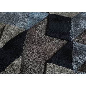 Alfombra Geométrica Hecha a Mano Acar de Lana y Viscosa, Diseño Abstracto a Rayas, Rectangular, para Pasillo, 4m x 10mm, Gris y Negro, Técnica de Tufting Manual para el Hogar - Product Image 3