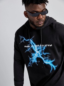 Sweat à capuche unisexe vintage 100 % coton molletonné pour l'hiver, personnalisable avec logo, épais, vêtements pour hommes - Product Image 6