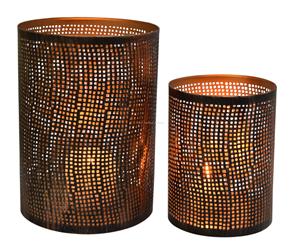 Juego de 3 Portavelas de Pilar Hechos a Mano de Hierro con Filigrana Negra y Dorada para Decoración del Hogar, Oficina, Sala de Estar, Navidad, Día de San Valentín - Product Image 6