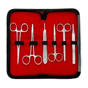 Kit de pratique de suture chirurgicale en acier inoxydable de qualité supérieure pour la formation avec des plaies pré-coupées et des instruments chirurgicaux - Product Image 1