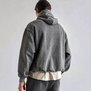 Hip Hop Street wear Sudaderas con capucha Hombres Púrpura Bordado Cara completa Zip Up Sudadera con capucha Logotipo de marca personalizado Sudaderas con capucha para hombres - Product Image 4