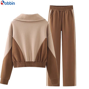 Ensembles de sweat-shirts à capuche surdimensionnés personnalisés pour femmes, sweat-shirt uni de haute qualité, broderie, épaules tombantes, vêtements d'hiver, survêtements - Product Image 6