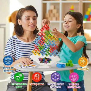 สำหรับของเล่นทรงลูกบาศก์แบบอินเทอร์แอคทีฟ เทตริส แอคทิวิตี้ คิวบ์ส สำหรับฝึกสมดุล - Product Image 3