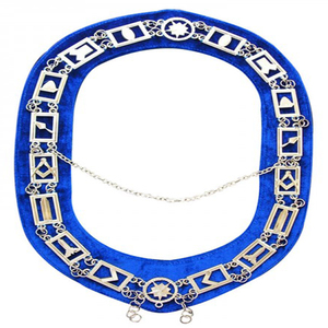 2025 venta al por mayor de alta calidad Masonic Regalia Logo bordado collares de cadena de Metal Master Freemason Collar gran oferta precio barato - Product Image 4
