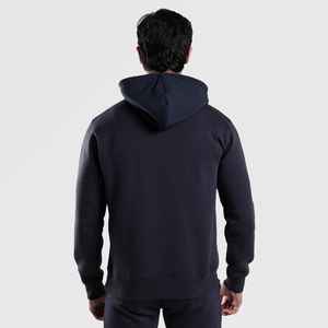 Sudaderas con capucha de lana personalizadas de alta calidad para hombre con diseño empalmado bordado temporada de invierno suministro al por mayor Pakistán - Product Image 2