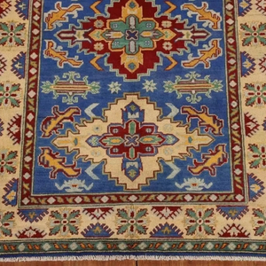 Tapis en laine au design persan bleu antique 7x9 tapis moderne de haute qualité pour salon maison prière 1 pièce ensemble en coton - Product Image 1