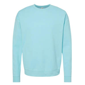 Venta al por mayor al aire libre de algodón personalizado Impresión logotipo de cuello redondo sudadera de los hombres azul cielo - Product Image 4