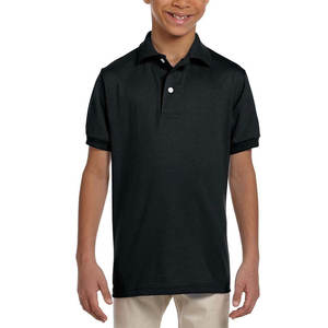 Polo de tela suave de tamaño juvenil, cierre de botón, tela transpirable de rendimiento de algodón, camisa Polo con cuello para niños pequeños a jóvenes - Product Image 4
