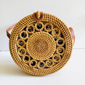 Sacs cabas ronds en rotin élégants, prix compétitif, sac à main artisanal, sac à bandoulière, fabriqué au Vietnam - Product Image 6