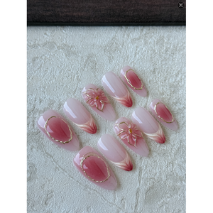 Uñas Postizas Rosewood Bloom, Elegantes y con Estilo - Product Image 1